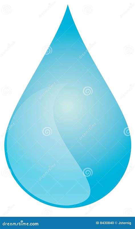 Gota Grande Del Agua Azul Ilustración Del Vector Ilustración De Gota