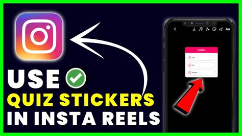 How To Use Quiz Sticker In Instagram Reels Youtube