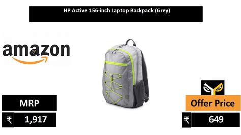 Hp Active 156 Inch Laptop Backpack Grey Youtube