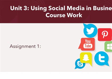Unit 3 Using Social Media In Business Assignment 1 Unit 3 Using