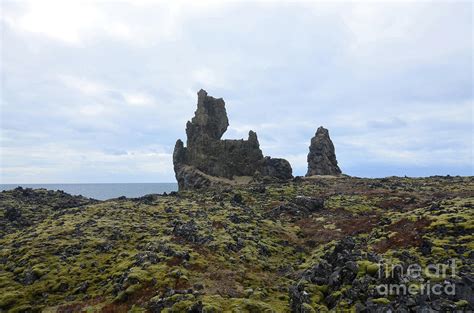 View Of Londrangar Rock Formation Along Icelands Coast Photograph By