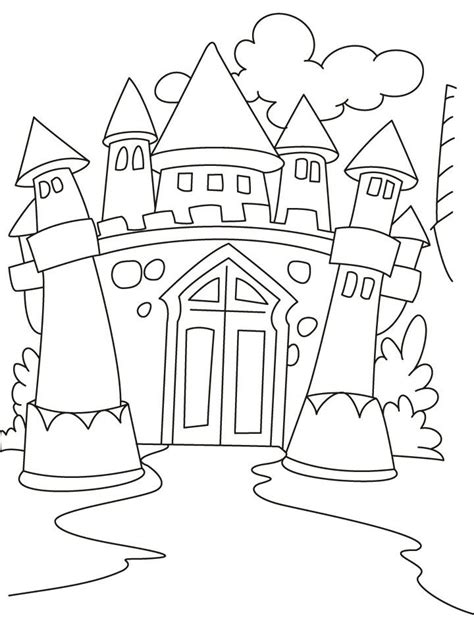 Fairy Tale Castle Coloring Page Coloring Home