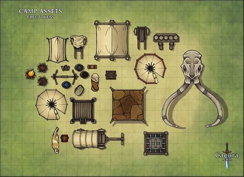 Camp Assets By Caeora On Deviantart Tabletop Rpg Maps Fantasy Map