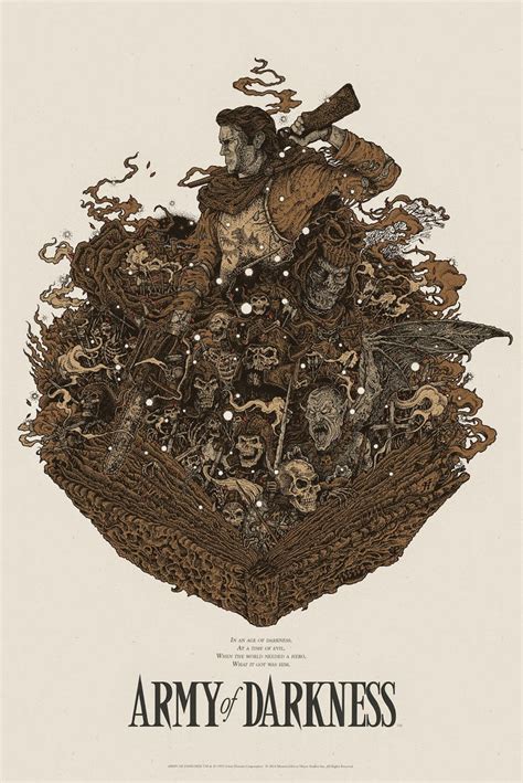 Army Of Darkness By Richey Beckett Movie Poster Screen Print