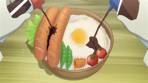 Itadakimasu Anime Sausage And Egg Donburi Log Horizon Season 2