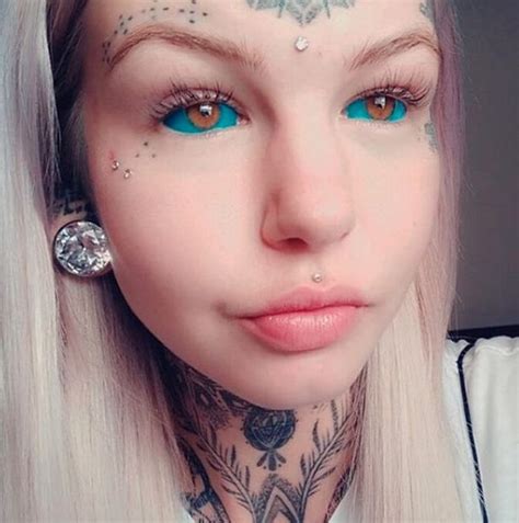 Human Dragon Spends £6000 Having Eyeballs Tattooed Blue And Her