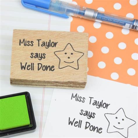 Personalised Teacher Reward Rubber Stamp By The Serious Stamp Company