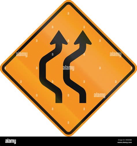 United States Mutcd Road Sign Road Deviation Stock Photo Alamy