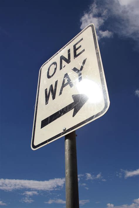 One Way Street Sign Stock Image Image Of Danger Left