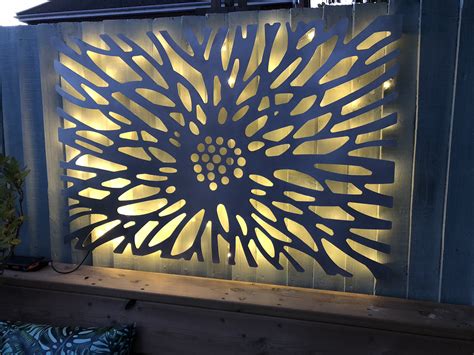 Laser Cut Decorative Metal Wall Art Panel Garden Wall Etsy