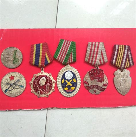 5 Old Medal Chinese Military Medal War Of Liberation Solder Medal