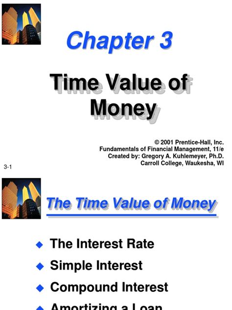 Chapter 3 Time Value Of Money Pdf Interest Present Value