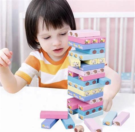 Bnib Wooden Stacking Blocks Jenga Like Game Hobbies And Toys Toys And Games On Carousell