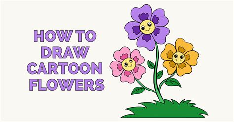 Create some curvy gaps on the outside(see step 2). How to Draw Cartoon Flowers | Easy Step by Step Drawing Guides