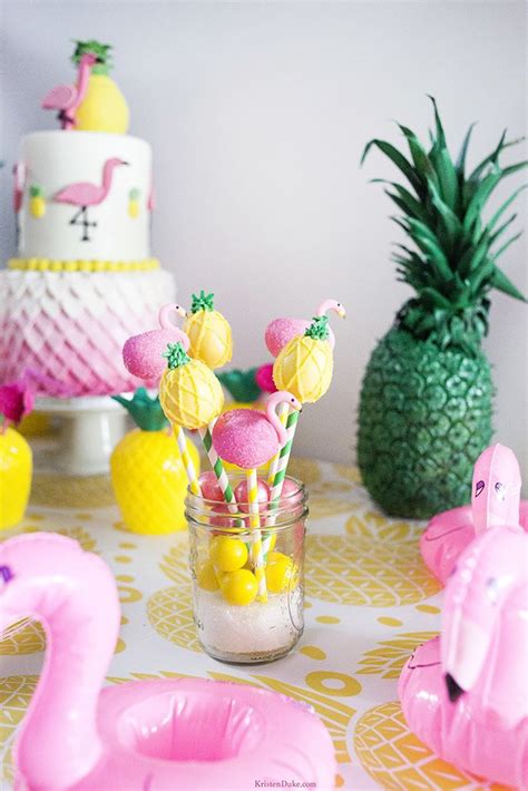 Flamingo Pineapple Party Pineapple Party Theme Pineapple Pool Party Flamingo Themed Party