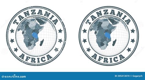Tanzania Round Logos Stock Vector Illustration Of Dodoma 205413070