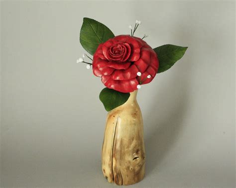 Rose Flower Carving Hand Carved Wooden Flower Wood Sculpture