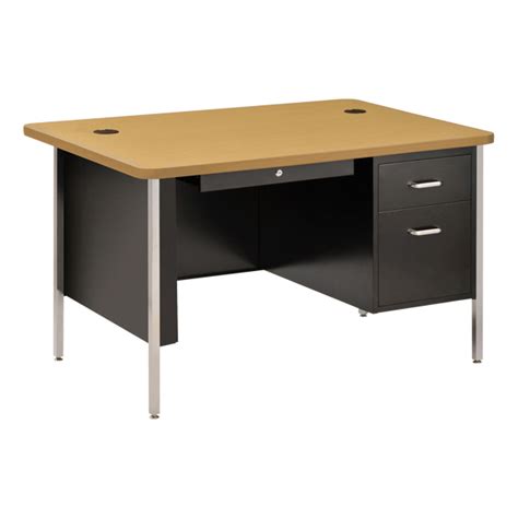 Sandusky Lee 600 Series Steel Teacher Desk Single Pedestal 48 W X