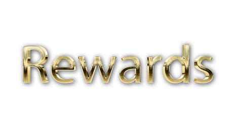 3d Word Rewards Golden Png Text Effects Art Typography Royalty Free