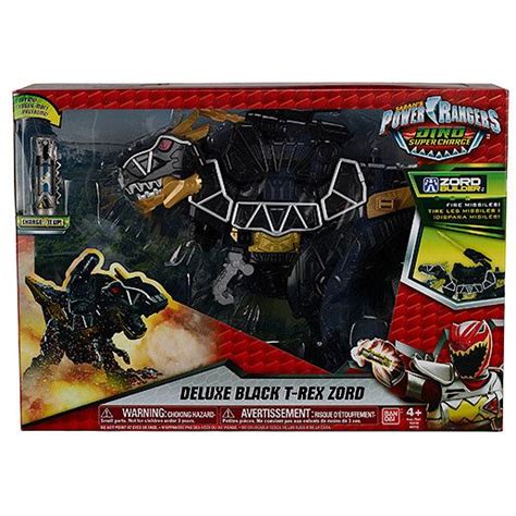 Power Rangers Dino Super Charge Deluxe Black T Rex Zord Action Figure