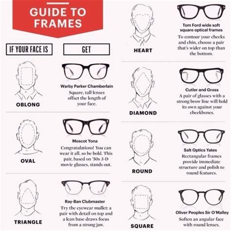 Guide Ti Frames Glasses For Face Shape Mens Glasses Frames Face