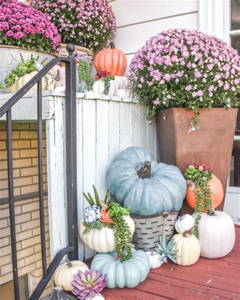 Mums And Pumpkins Fall Porch Start At Home Decor
