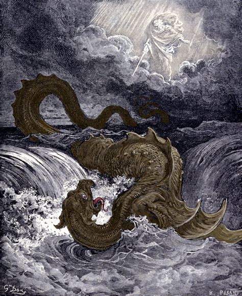 The Leviathan Sea Monster Resembling The Sea Snake Referred To In The