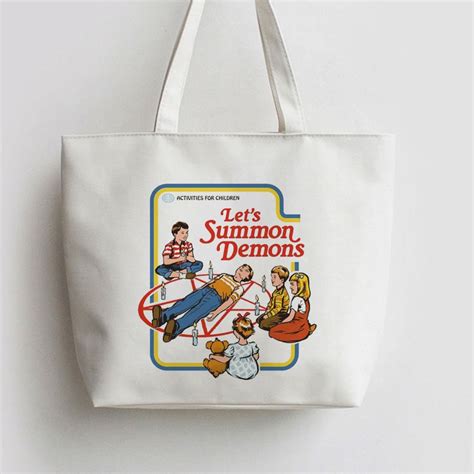 Enjoy our same day shipping feature and no minimum purchase, we have 100% customer satisfaction with our excellent customer service support. FOR LET'S SUMMON DEMONS Anime Canvas Tote bags Cartoon ...