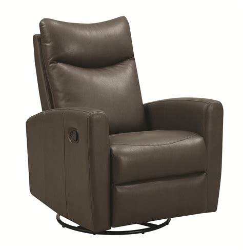 Recliner chairs offer the most comfort when relaxing, they come in sofa chairs which incline to standing and stylish standard recliners. Grey Leather Swivel Recliner - Steal-A-Sofa Furniture ...