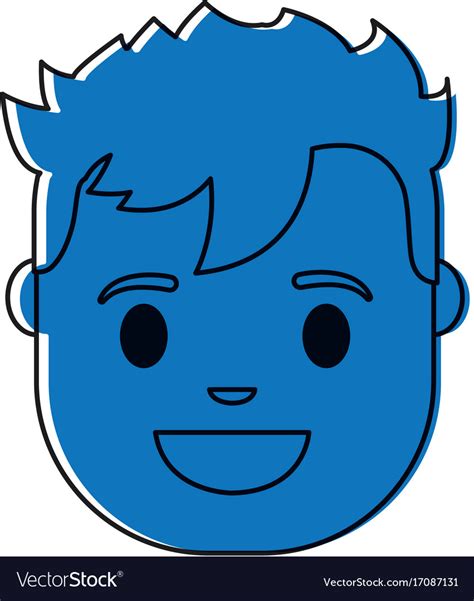 Cartoon Man Face Icon Royalty Free Vector Image