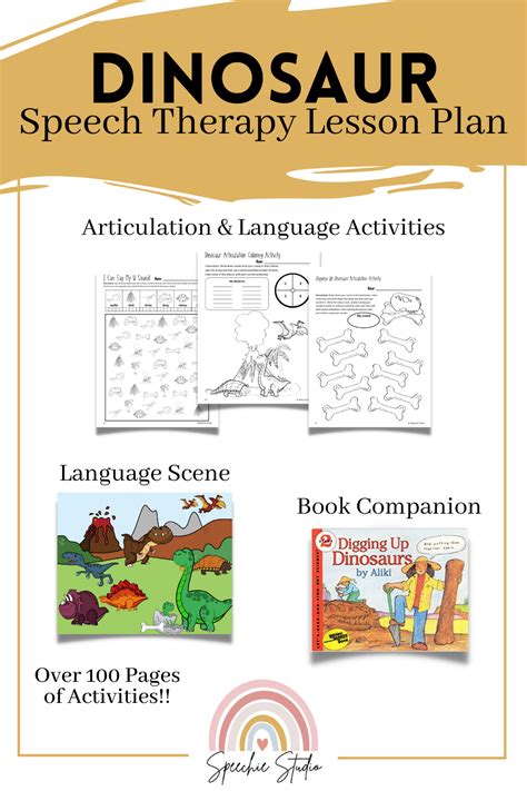 Dinosaur Speech Therapy Lesson Plan In Speech Therapy Worksheets Articulation Activities