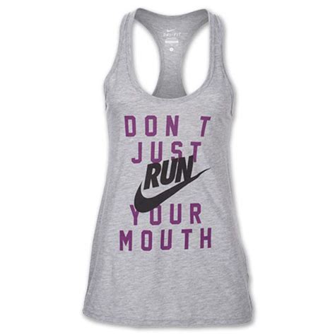 Womens Nike Run Your Mouth T Shirt Nike Women Active Wear Tops