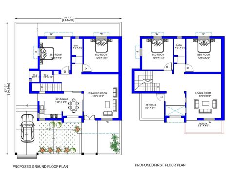 Storey House Plan Drawing Dwg File Cadbull Images And Photos Finder