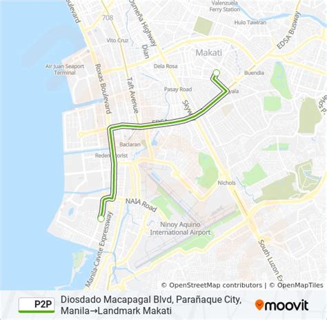 P2p Route Schedules Stops And Maps Diosdado Macapagal Blvd Parañaque