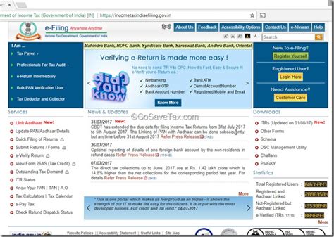 Find top links for easy and hassle free access to www.incometaxindia.gov.in login. Check PAN Activation/Deactivation Status - GoSaveTax