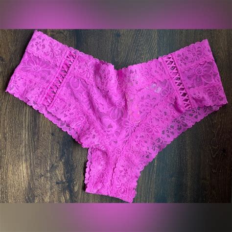 victoria s secret intimates and sleepwear nwt victoria secret pink lace cheeky panties with