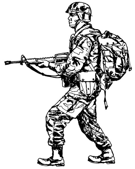 Battlefield 3 Soldier Coloring Pages Sketch Coloring Page