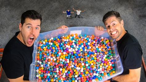 Dropping 5000 Bouncy Balls From Warehouse Roof Youtube