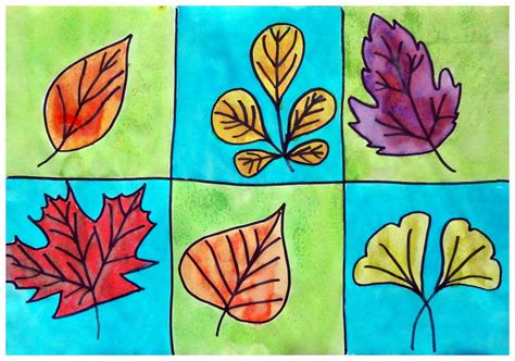 Simple Art Project Ideas Six Fall Leaves