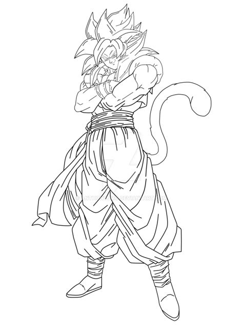 Add interesting content and earn coins. SSJ4 Gogeta (Lineart) by AnthonyJMo on DeviantArt