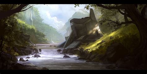 Jungle Outpost By Andreewallin On Deviantart Sci Fi And Fantasy