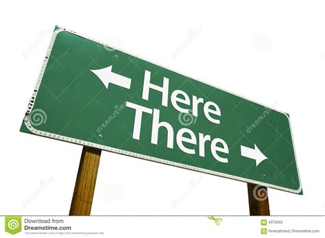 Here & There Road Sign Stock Photo - Image: 4373450