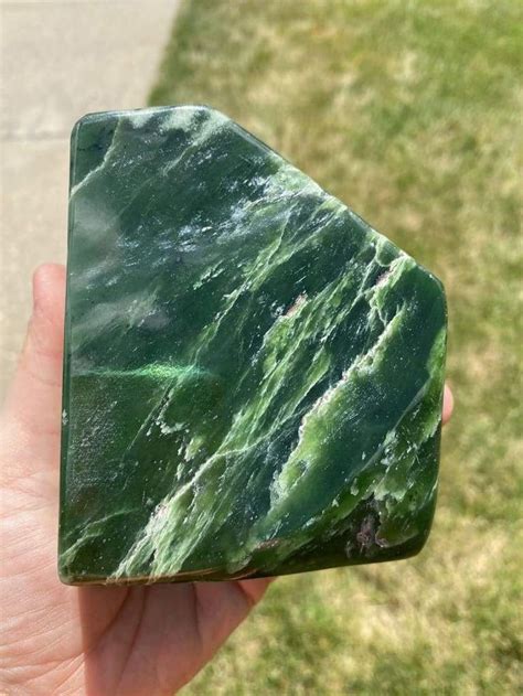 Nephrite Jade Standing Specimen Polished Stone No15 Tumbled