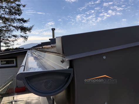 Beautiful day for installing Lindab Rainline Gutters. Photo credit go ...