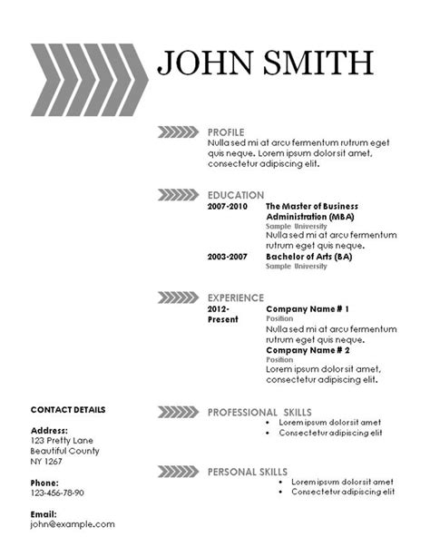 There are a few sometimes when you're sending your plain text resume through email, it won't translate into a high readability format. Simple Resume Template