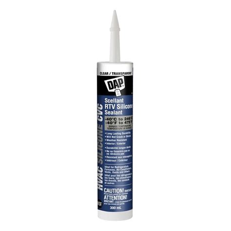 Dap Hvac Professional 100 Rtv Silicone Sealant In Clear The Home