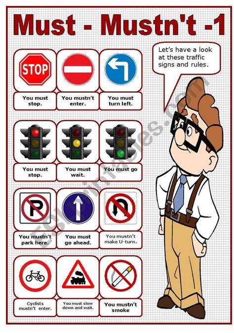 A new poster about must - mustn´t. Have a nice day! | Teaching english ...