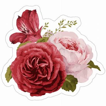 Stickers Flower Pretty Roses Bouquet Rose Decals