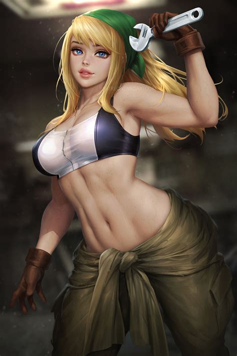 Neoartcore Winry Rockbell Fullmetal Alchemist Green Headwear Highres Girl Bandana Blonde