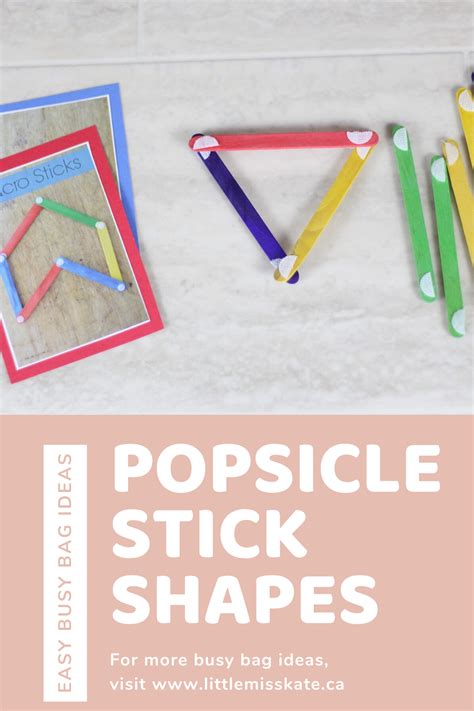 Easy No Sew Busy Bag Idea Velcro Popsicle Stick Shapes The